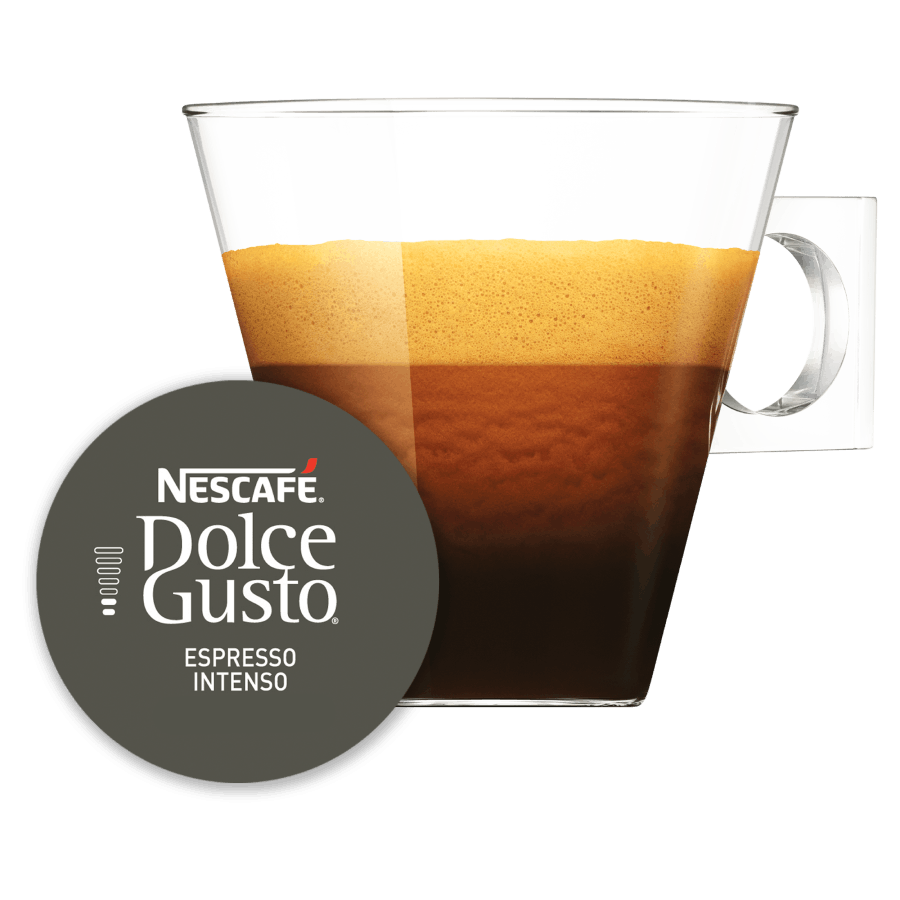 ESPRESSO INTENSO NESCAFÉ® Dolce Gusto® kapsułka i filiżanka z kawą