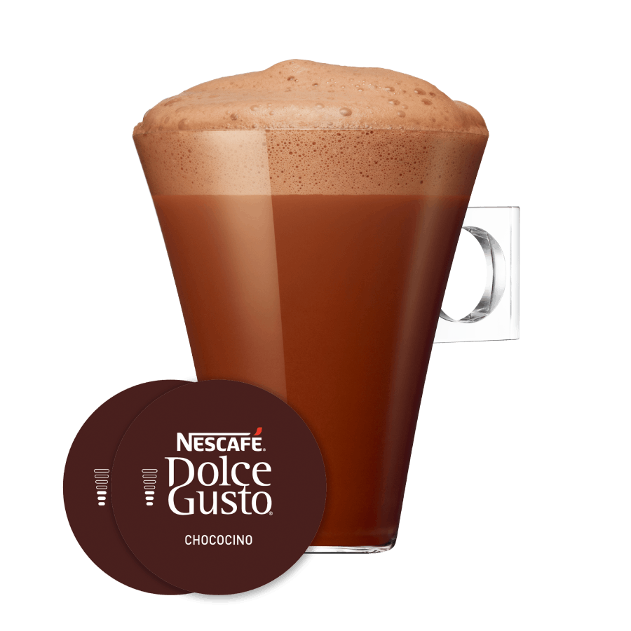 CHOCOCINO NESCAFÉ® Dolce Gusto® kapsułka i filiżanka z kawą