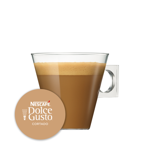 CORTADO NESCAFÉ® Dolce Gusto® kapsułka i filiżanka z kawą