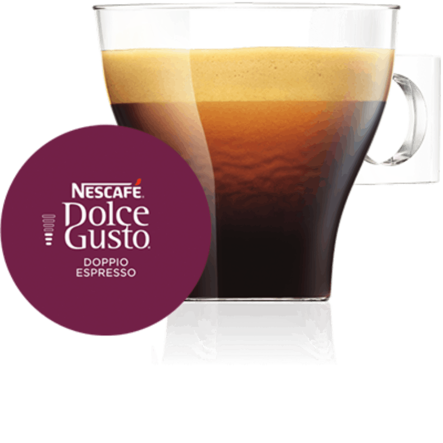 DOPPIO ESPRESSO NESCAFÉ® Dolce Gusto® kapsułka i filiżanka z kawą